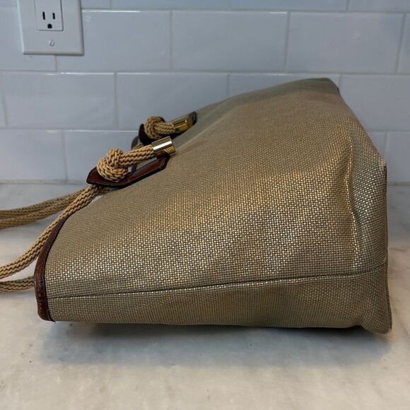 Michael Kors Purse Handbag Marina Large Canvas Tote - HTF Pocketbook - Picture 9 of 15